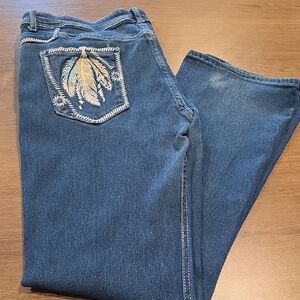 Blue Embroidered Women's Jeans [ITEM #7]
